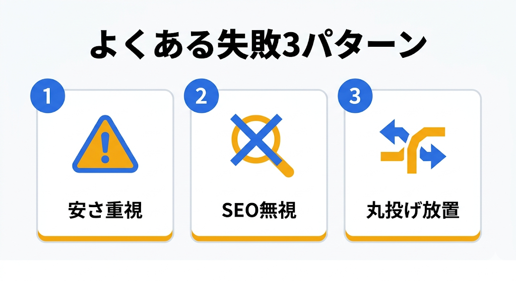 記事制作の外注で失敗しないために|費用相場・外注先の種類・選び方を徹底解説|記事制作の外注でよくある失敗パターンと対策