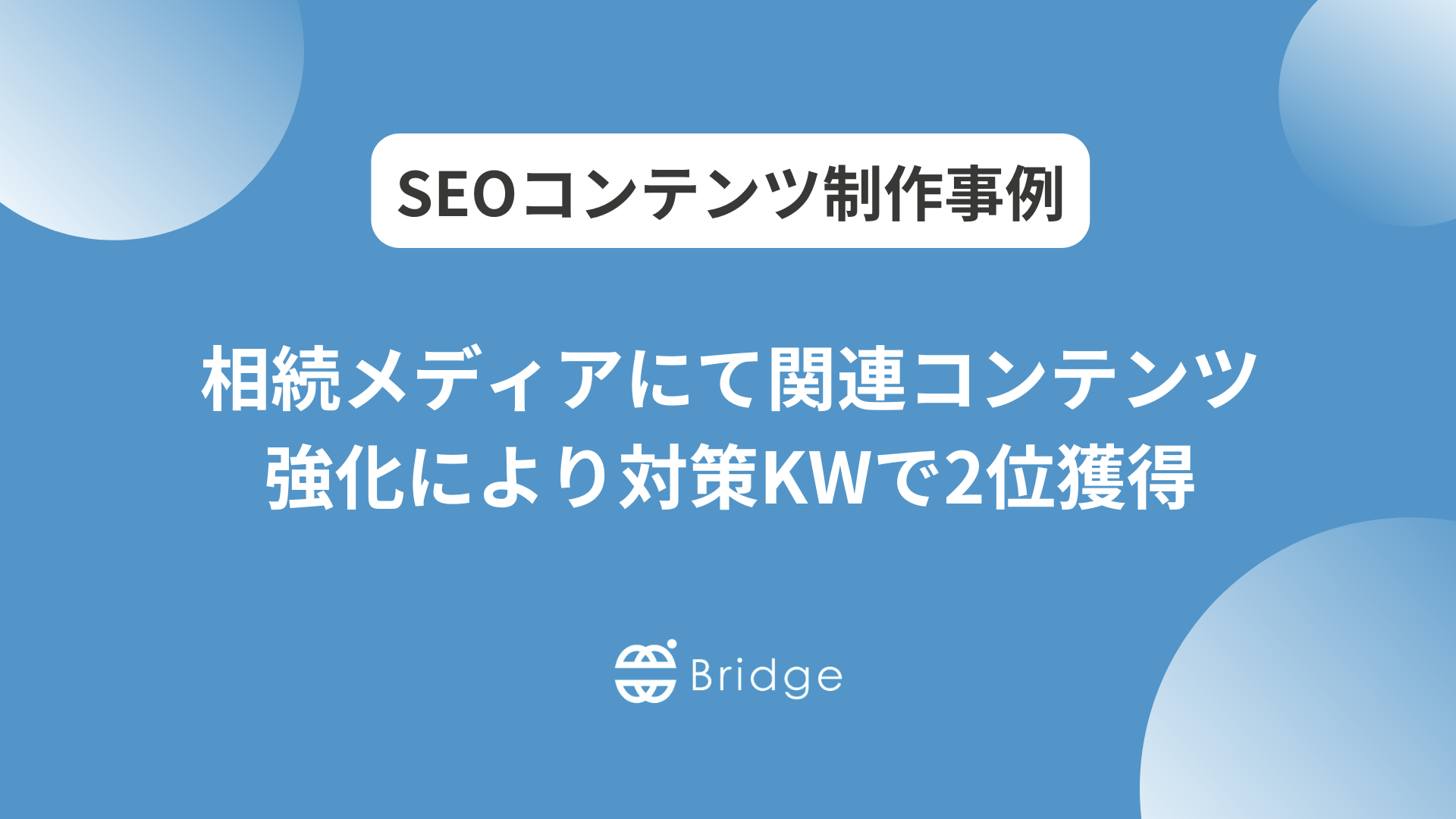 相続メディアにて関連コンテンツ強化により資産承継関連の対策KWで2位獲得