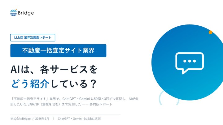 不動産一括査定サイト業界 AI露出調査レポート